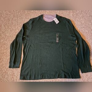 Club Room Men's Green Long Sleeve Thermal Pullover Waffle Knit Sweatshirt Sz XXL